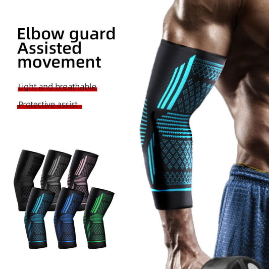 Sports elbow protection with four-way elastic