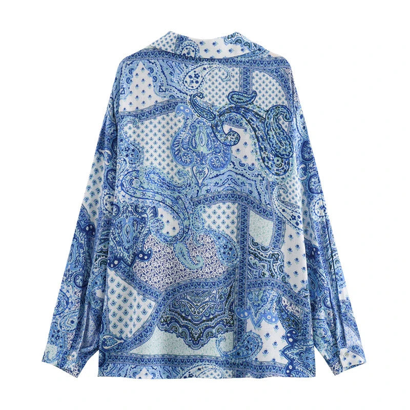 Women Pants Two-piece Print Long