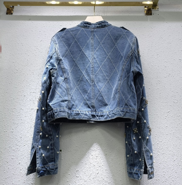 Women's Denim Jacket O-neck
