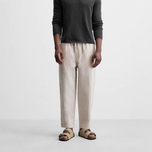 Summer Men's Cotton Linen Casual Trousers