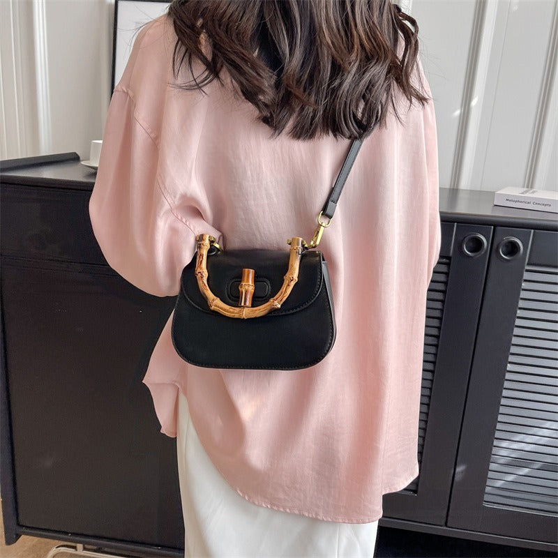 Handheld bamboo bag women's