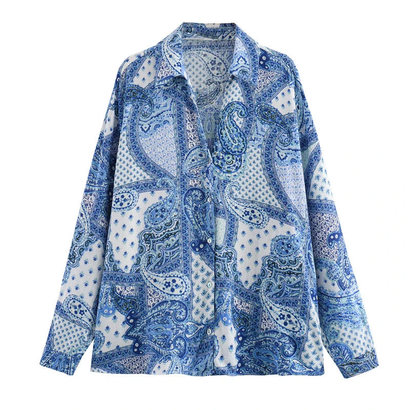 Women Pants Two-piece Print Long