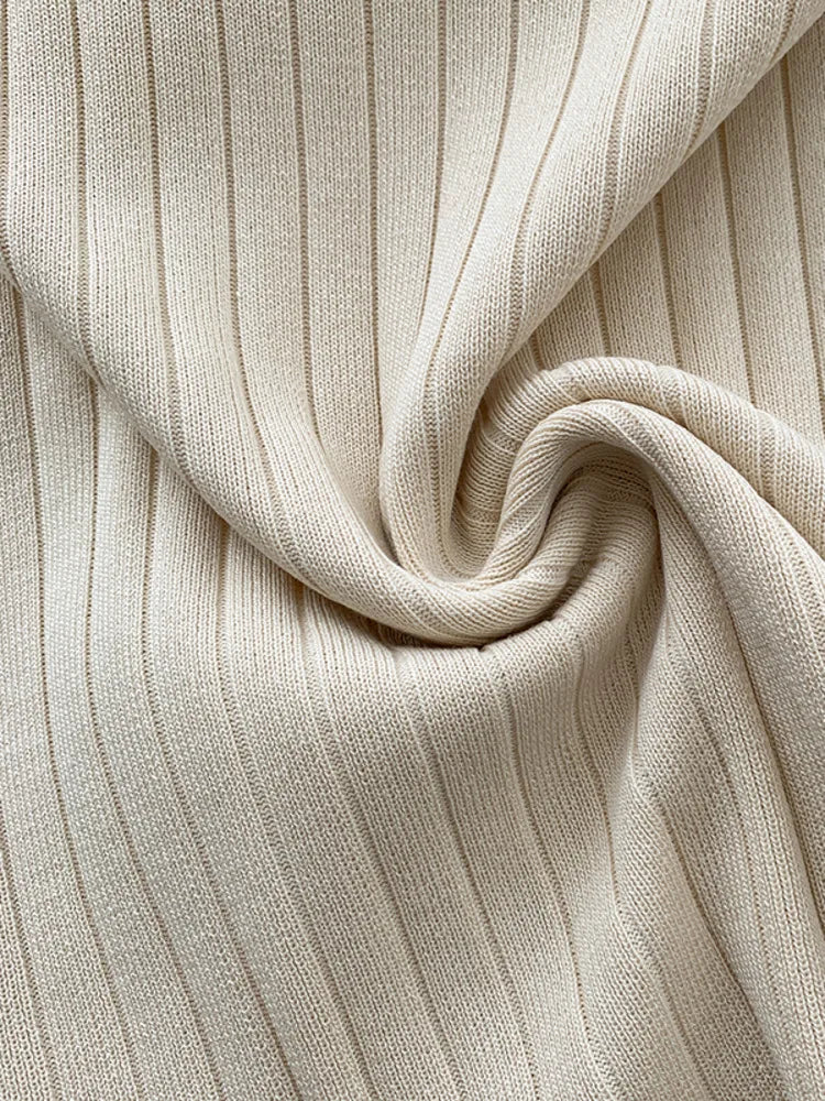 Wide leg pants knitted vest two-piece set