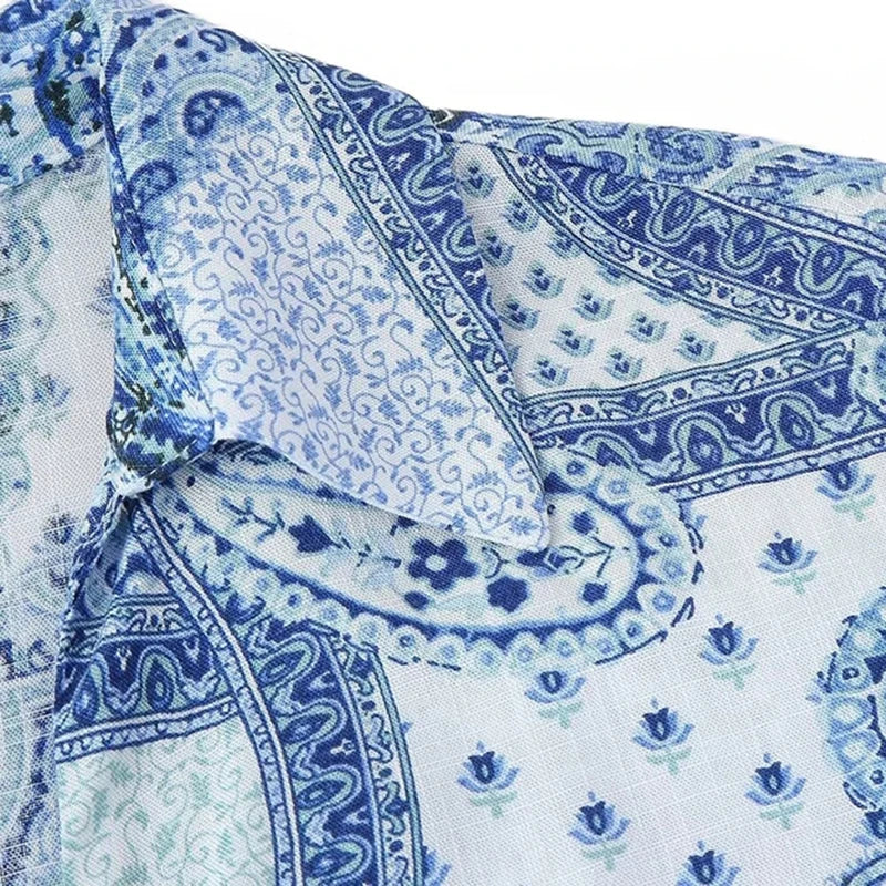 Women Pants Two-piece Print Long