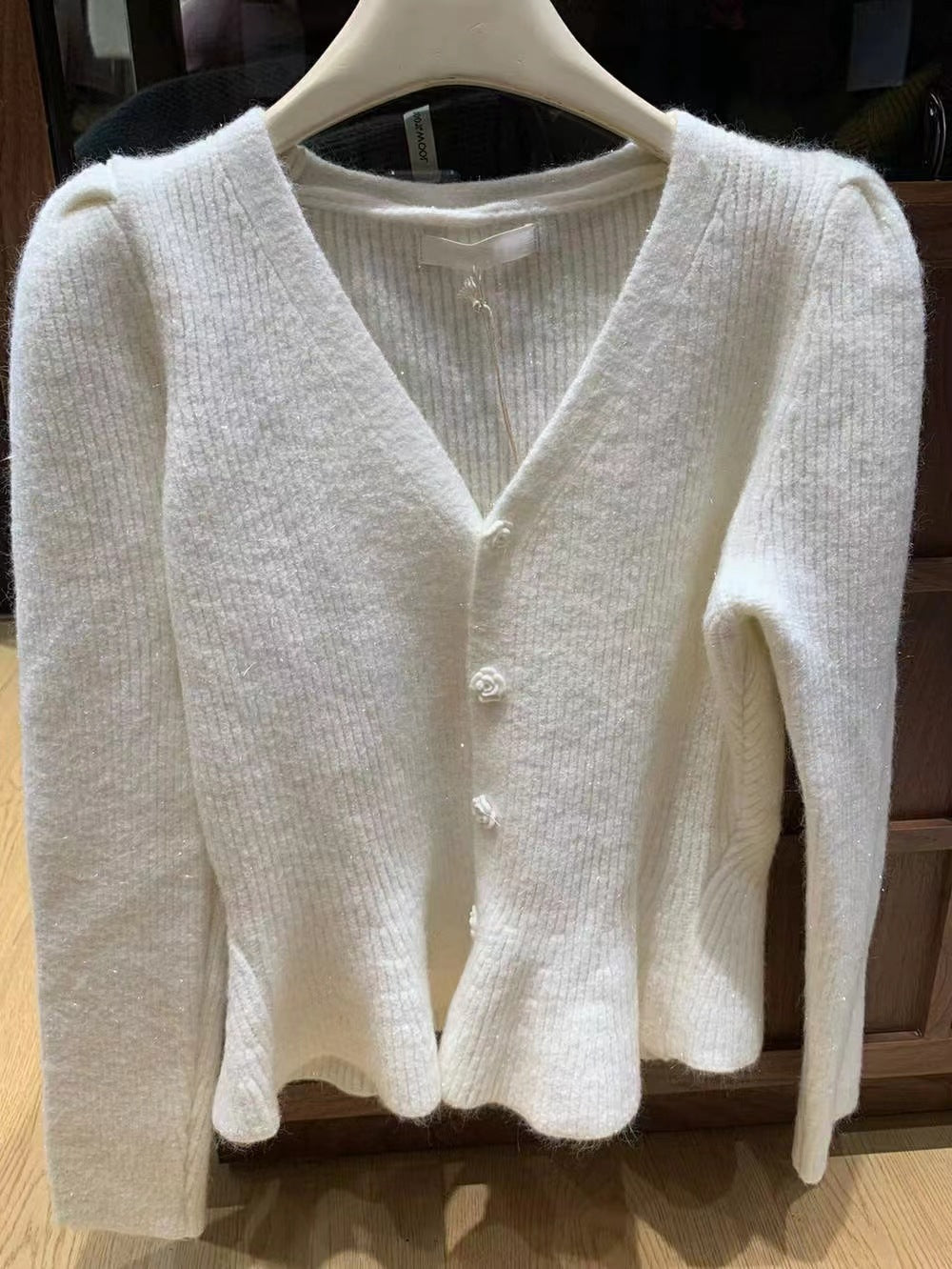 Winter Orange  Sweater Cardigan Fashion Women