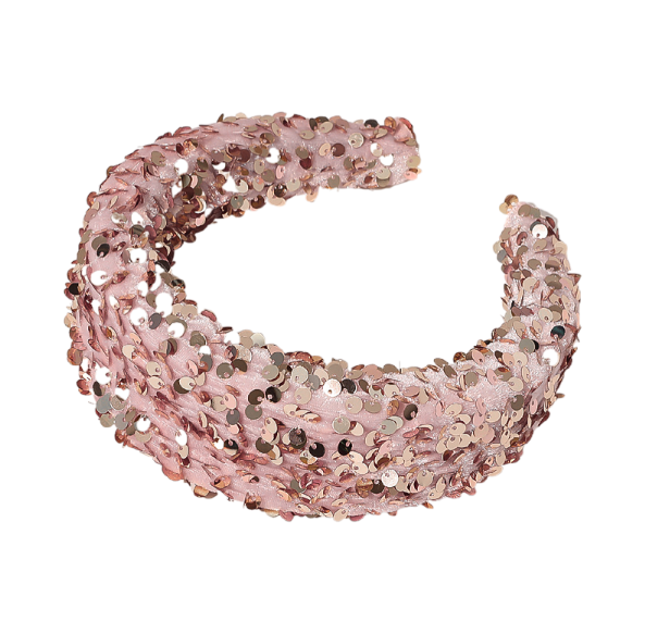 Sequin sponge wide edge headband