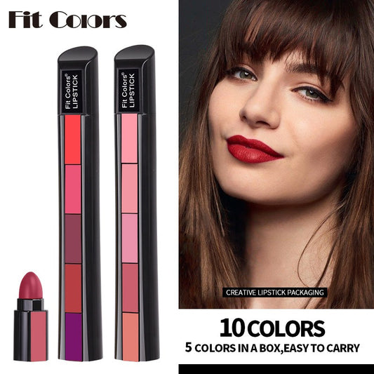 5 Colors Matte Velvet Lipstick Waterproof