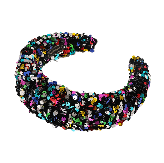 Sequin sponge wide edge headband