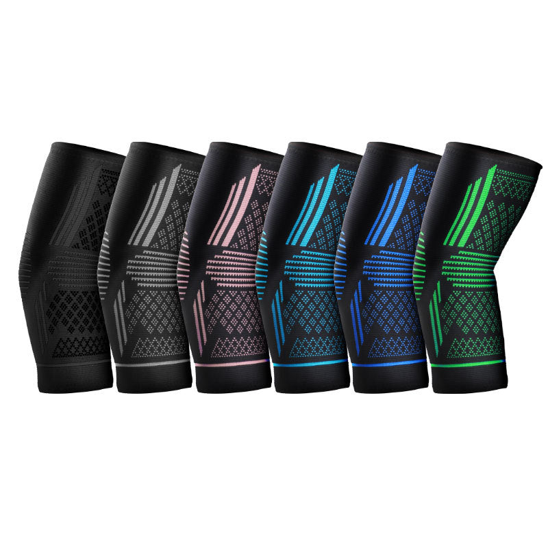 Sports elbow protection with four-way elastic