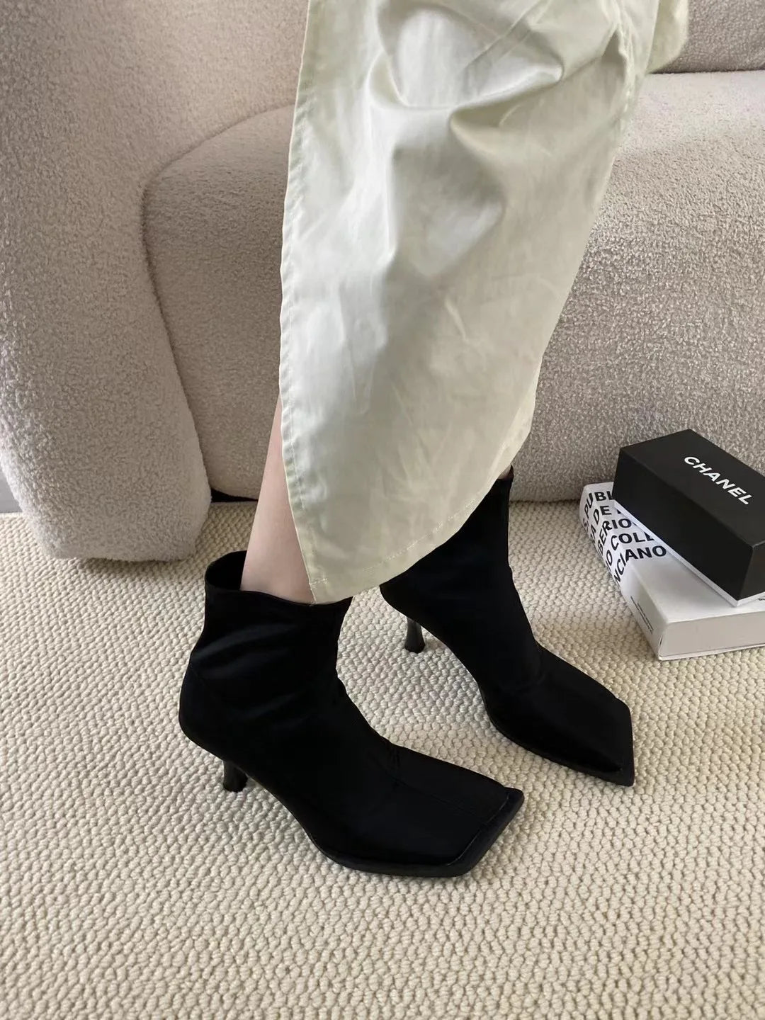 Square Toe Women Ankle Boots