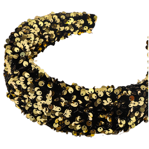 Sequin sponge wide edge headband