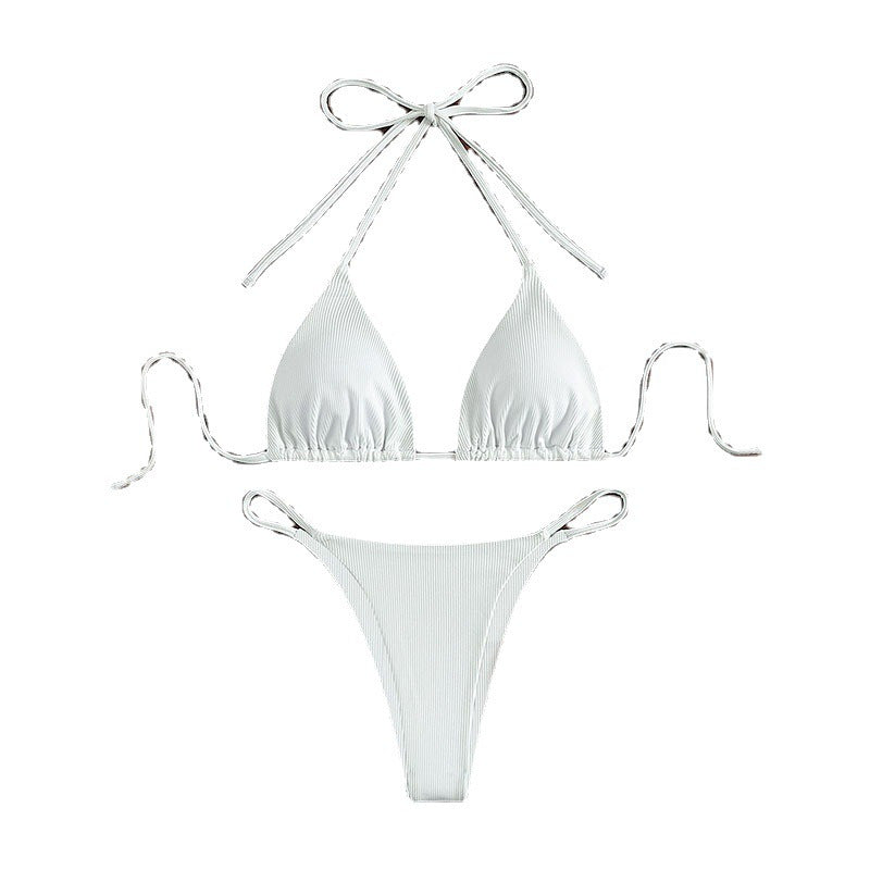 Hanging neck tie bikini