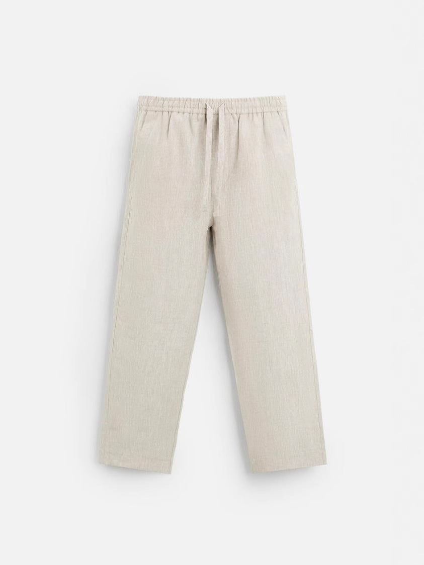 Summer Men's Cotton Linen Casual Trousers