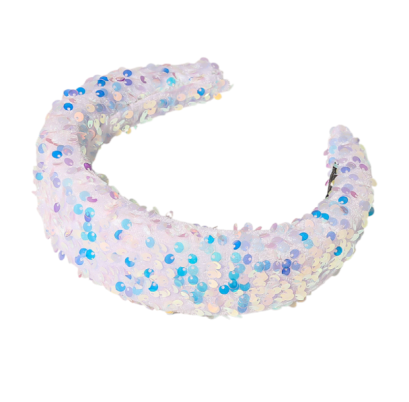 Sequin sponge wide edge headband