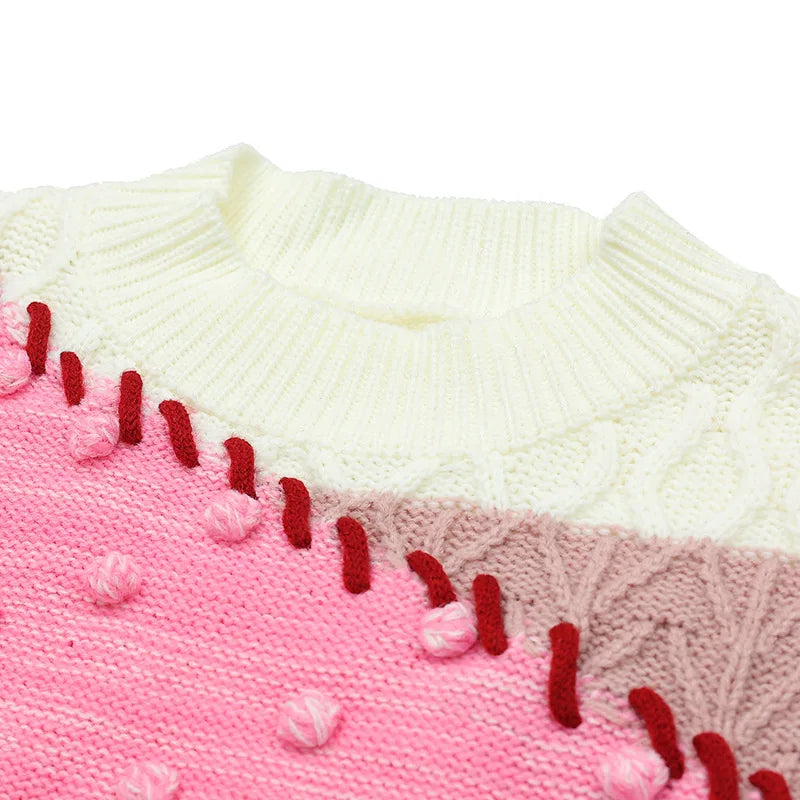 Sweater Pink Knit Pullover