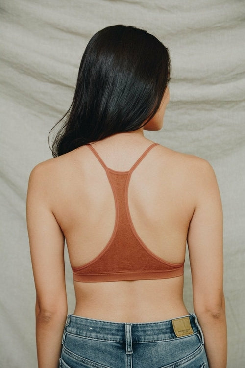 Seamless Lace Up Racerback Bralette